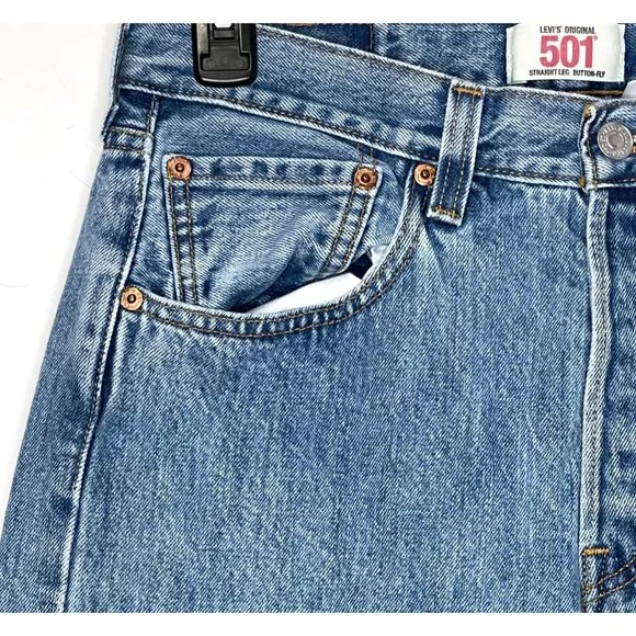 Levis 501 XX Straight Leg Button Fly High Waisted Jeans Size 31 x 32.5